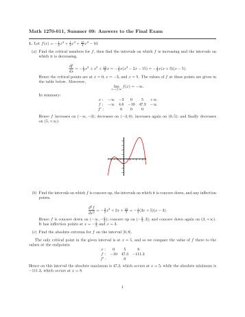 Solutions for exam 4 - The Live Toad