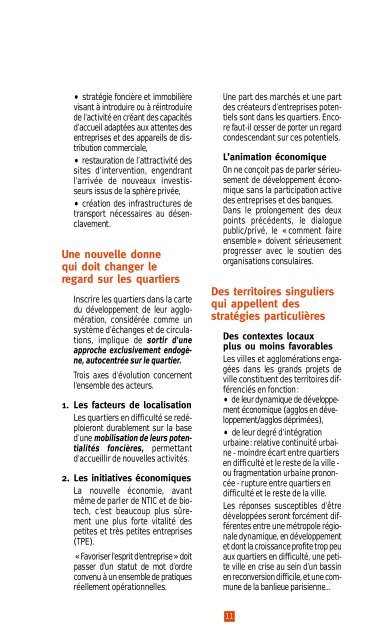 DÃ©veloppement Ã©conomique local et politique de la ville