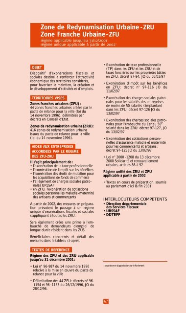 DÃ©veloppement Ã©conomique local et politique de la ville