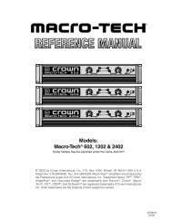 Models: Macro-Tech® 602, 1202 & 2402