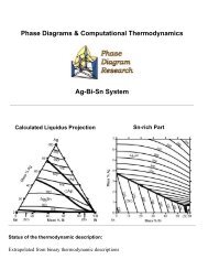 Ag-Bi-Sn Phase Diagram & Computational Thermodynamics - MatDL