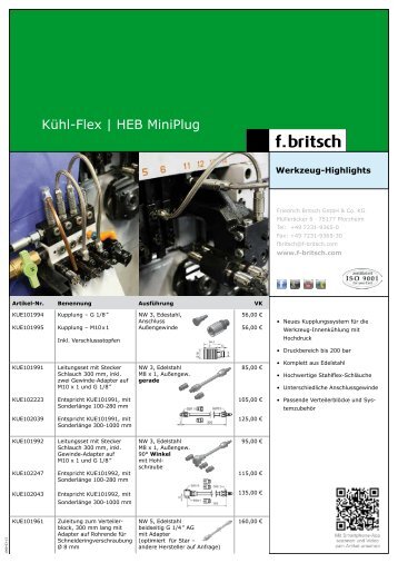 KÃ¼hl-Flex | HEB MiniPlug - Friedrich Britsch GmbH & Co. KG