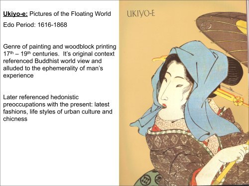 Ukiyo-e: Pictures of the Floating World Edo Period ... - GSAVisualarts