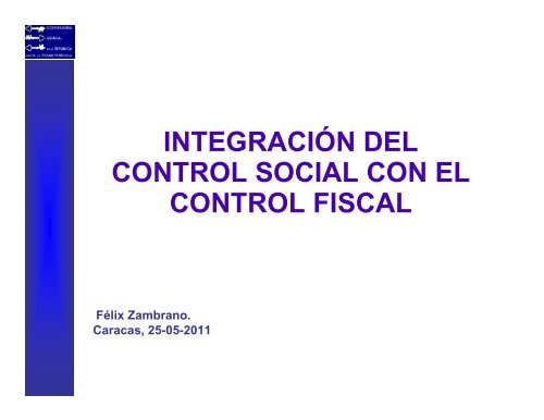 Integración del Control Fiscal y la Contraloría Social