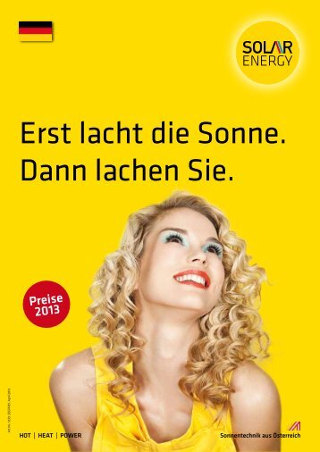 Erst lacht die Sonne. Dann lachen Sie. - SEG Solar Energy GmbH