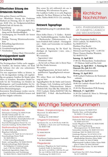 GrÃ¼nberger Woche vom 11. April 2013
