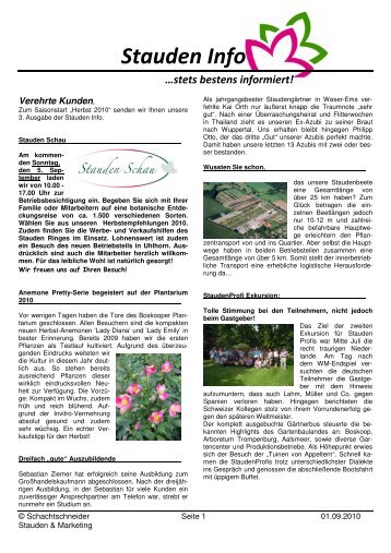 Newsletter Nr 3 im September - Schachtschneider Stauden ...