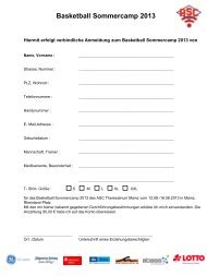 Anmeldung zum Sommercamp 2013 - ASC Theresianum Mainz