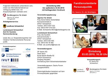 Einladungsflyer zur Veranstaltung - Familienorientierte ...