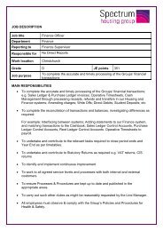 Job Description and Person Specification - Spectrum Housing Group