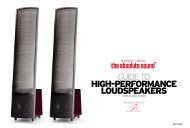 HIGH-PERFORMANCE LOUDSPEAKERS