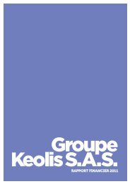 Rapport financier GROUPE KEOLIS SAS