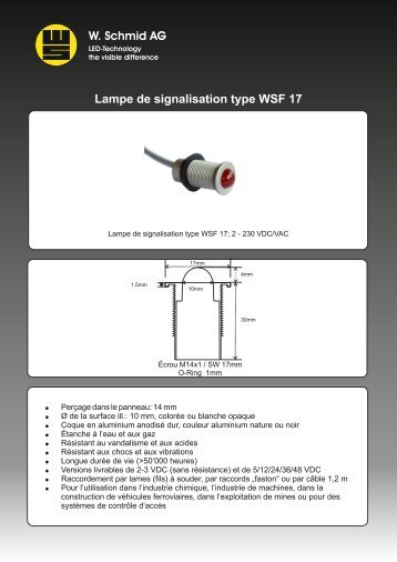 Lampe de signalisation type WSF 17 - LED