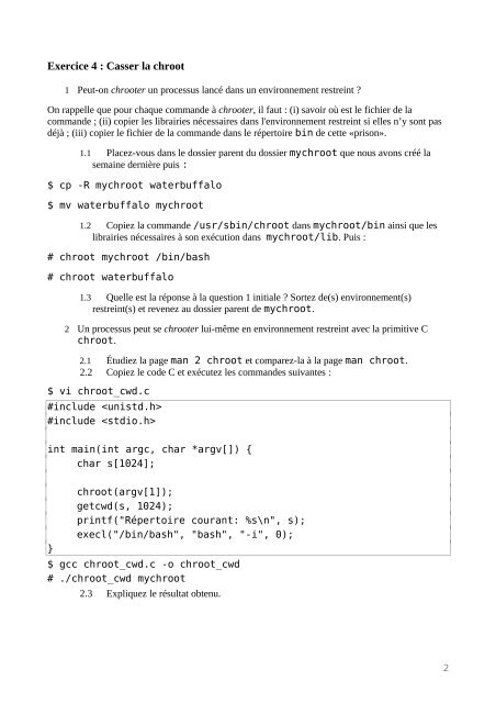 Utilisation d'une chroot pour chrooter un shell - Lita