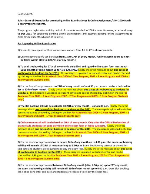 Scdl exam help picture