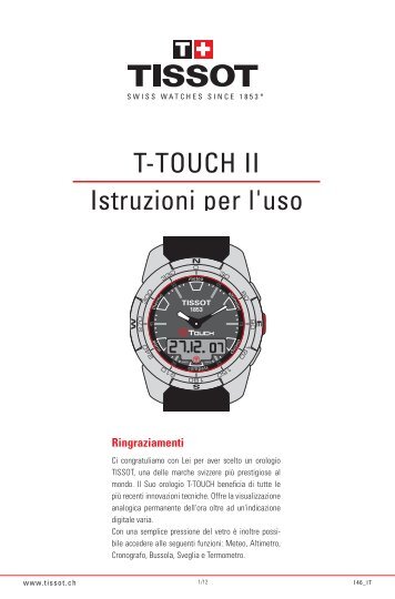 T-TOUCH II Istruzioni per l'uso - Support - Tissot