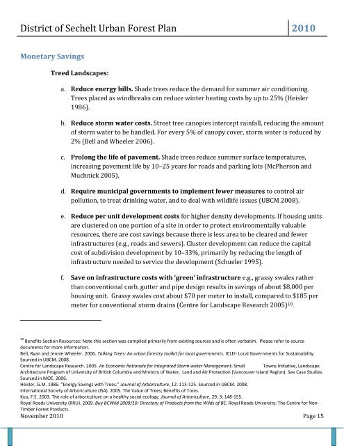 District of Sechelt Urban Forest Plan