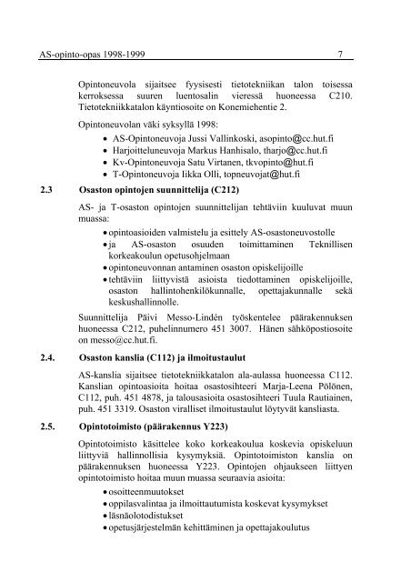 Teknillinen korkeakoulu Automaatio- ja systeemitekniikan osasto ...