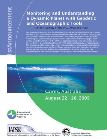 1st Announcement - International Association of Geodesy