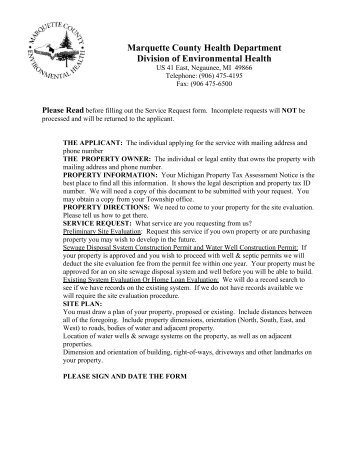 Permit Application - Marquette County