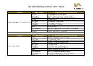 2011 National Building Excellence Award Finalists - LABC