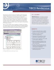 TIBCO Rendezvous Datasheet