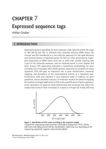 Chapter 7 expressed sequence tags - Coccidia.icb.usp.br