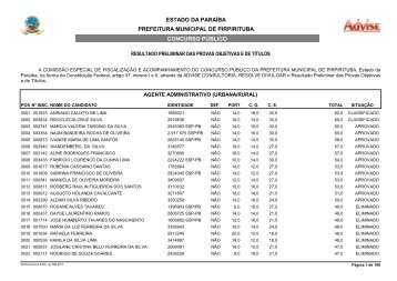 Resultado Preliminar - Advise