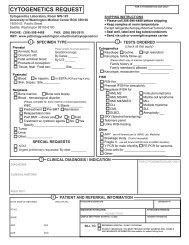 Cytogenetics request form - Pathology - University of Washington