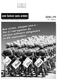 Journal 99 - Groupe pour une Suisse sans armÃ©e (GSsA)