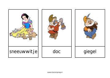 stempelkaarten sneeuwwitje - Kleutergroep