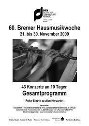 60. Bremer Hausmusikwoche 2009 - Bremen