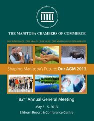 Manitoba Chambers of Commerce AGM Proceedings 2013