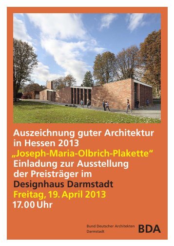 Einladungskarte (PDF) - Bund Deutscher Architekten BDA