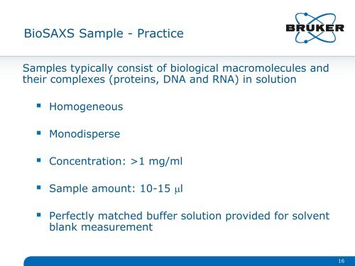 Bruker AXS Overview of Biological SAXS Webinar 20120614