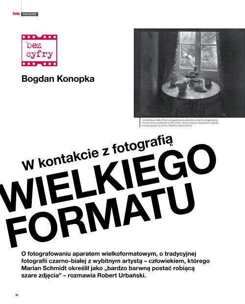 Bogdan Konopka -- W kontakcie z fotografią ... - Urbański, Robert