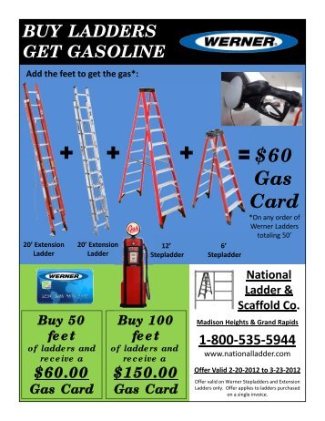 $60 Gas Card - National Ladder and Scaffold Co.