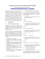 Syntactical Translation System for English to Sindhi ... - SZABIST