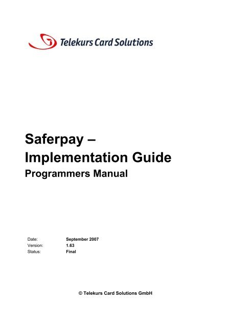 Saferpay - Implementation Guide - Archetypen