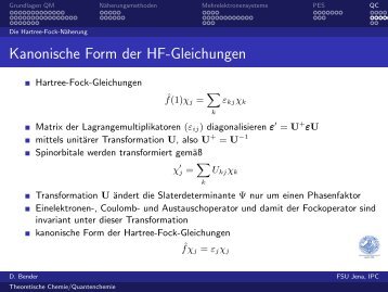 Kanonische Form der HF-Gleichungen