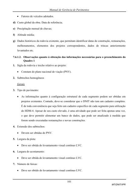 MANUAL DE GERÃNCIA DE PAVIMENTOS 2010 - IPR - Dnit