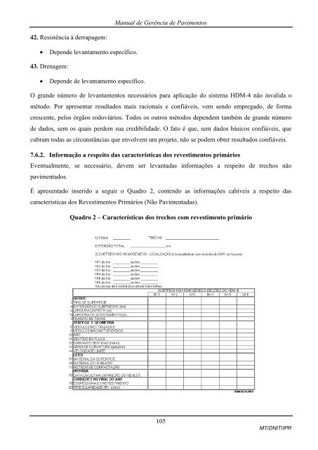 MANUAL DE GERÃNCIA DE PAVIMENTOS 2010 - IPR - Dnit