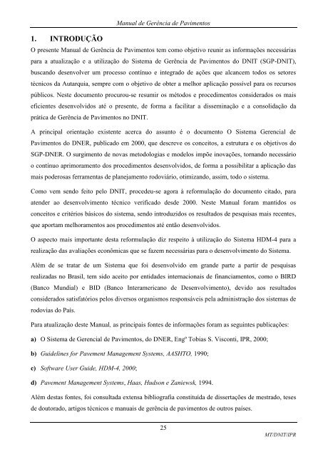 MANUAL DE GERÃNCIA DE PAVIMENTOS 2010 - IPR - Dnit