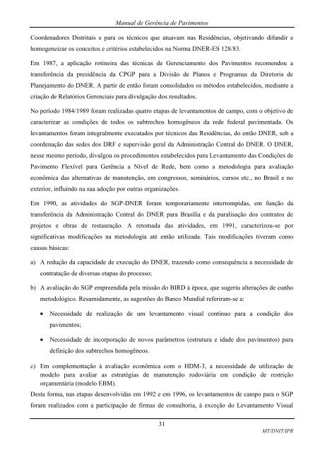 MANUAL DE GERÃNCIA DE PAVIMENTOS 2010 - IPR - Dnit