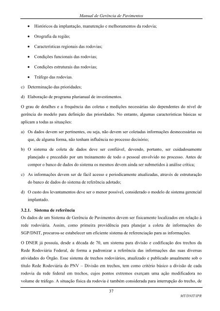 MANUAL DE GERÃNCIA DE PAVIMENTOS 2010 - IPR - Dnit