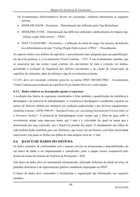 MANUAL DE GERÃNCIA DE PAVIMENTOS 2010 - IPR - Dnit