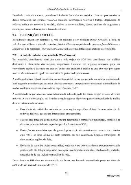 MANUAL DE GERÃNCIA DE PAVIMENTOS 2010 - IPR - Dnit