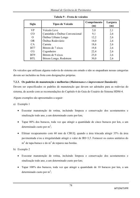 MANUAL DE GERÃNCIA DE PAVIMENTOS 2010 - IPR - Dnit