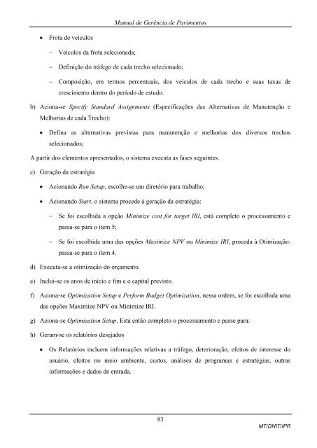 MANUAL DE GERÃNCIA DE PAVIMENTOS 2010 - IPR - Dnit