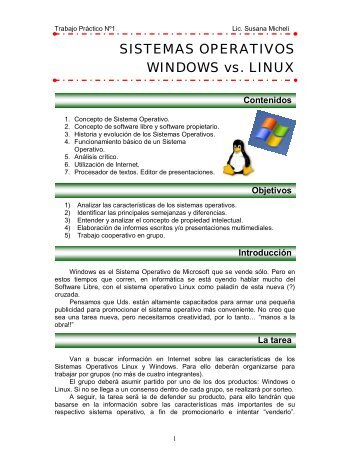 SISTEMAS OPERATIVOS WINDOWS vs. LINUX - Terras.edu.ar